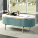 KOBLENZ Coffee Table, Light Teal - U&U Home Budget Furniture (Carteret, NJ)