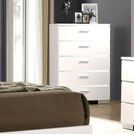 Malte White Chest - U&U Home Budget Furniture (Carteret, NJ)