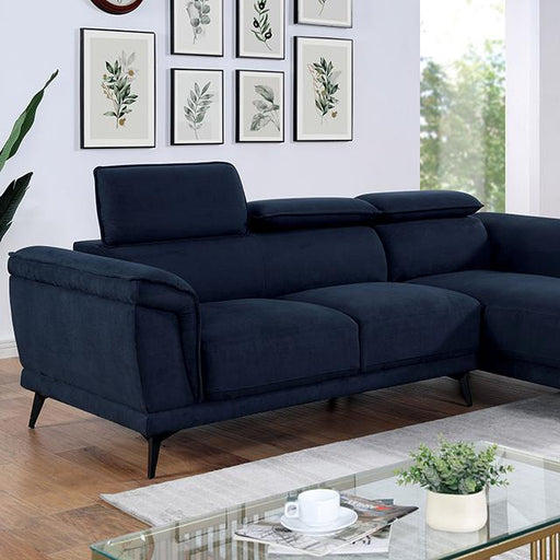 NAPANEE Sectional, Navy - U&U Home Budget Furniture (Carteret, NJ)