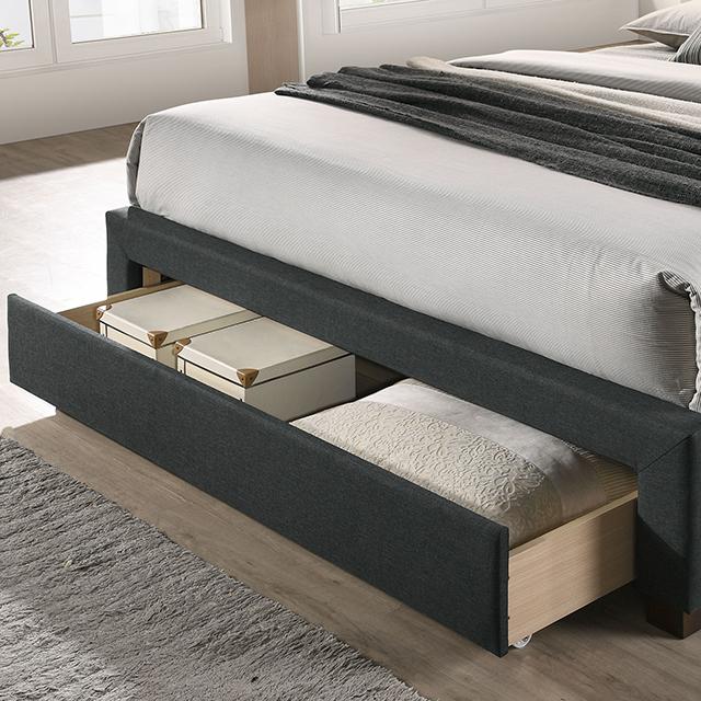 SYBELLA Cal.King, E.King, Queen, Full, & Twin Bed, Beige - U&U Home Budget Furniture (Carteret, NJ)
