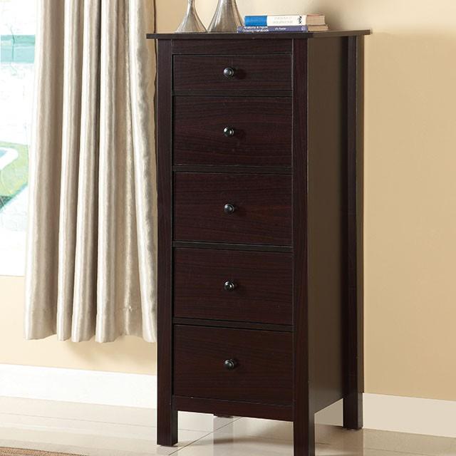Launces Espresso Storage Chest - U&U Home Budget Furniture (Carteret, NJ)