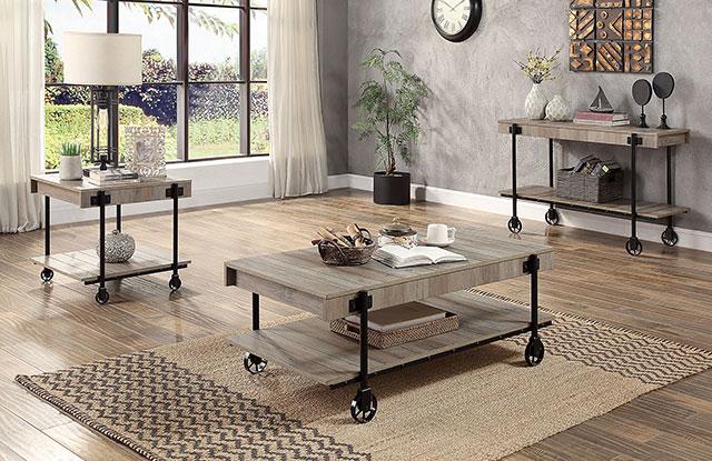 LOBB End Table, Natural Tone - U&U Home Budget Furniture (Carteret, NJ)