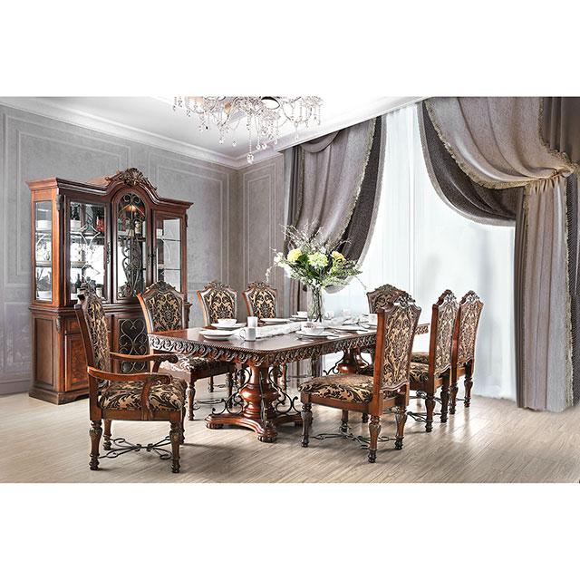 Lucie Brown Cherry Dining Table - U&U Home Budget Furniture (Carteret, NJ)
