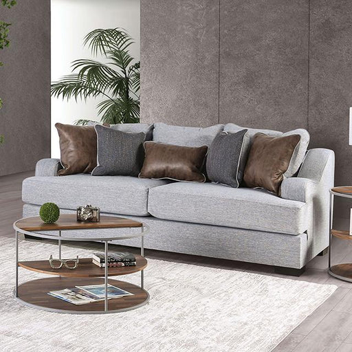 SKYLINE Sofa, Light Gray/Brown - U&U Home Budget Furniture (Carteret, NJ)