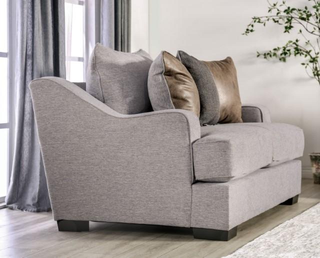 SKYLINE Sofa, Light Gray/Brown - U&U Home Budget Furniture (Carteret, NJ)