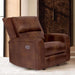 SOTERIOS Power Recliner, Medium Brown - U&U Home Budget Furniture (Carteret, NJ)