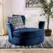 WALDPORT Swivel Chair, Navy - U&U Home Budget Furniture (Carteret, NJ)