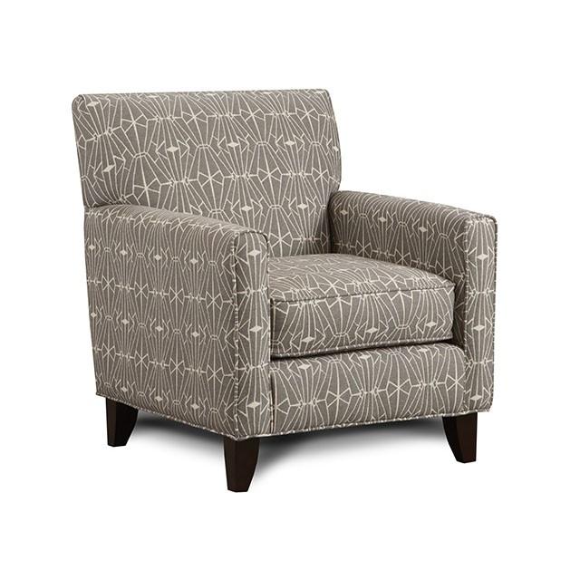 PARKER Gray/Pattern Chair, Crystal Pattern - U&U Home Budget Furniture (Carteret, NJ)