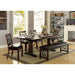 PAULINA Rustic Walnut/Espresso Bench - U&U Home Budget Furniture (Carteret, NJ)