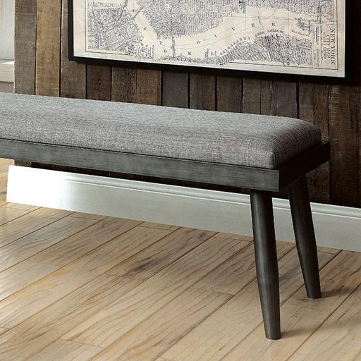 Vilhelm I Gray Bench - U&U Home Budget Furniture (Carteret, NJ)