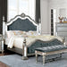 Azha Silver/Gray Cal.King & Queen Bed - U&U Home Budget Furniture (Carteret, NJ)
