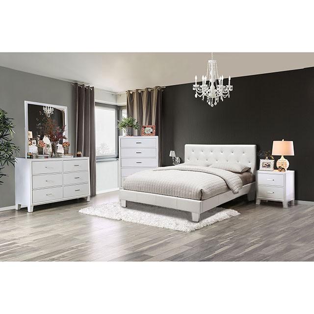 Velen Black Cal.King, E.King, Full, & Twin Bed Black & White - U&U Home Budget Furniture (Carteret, NJ)