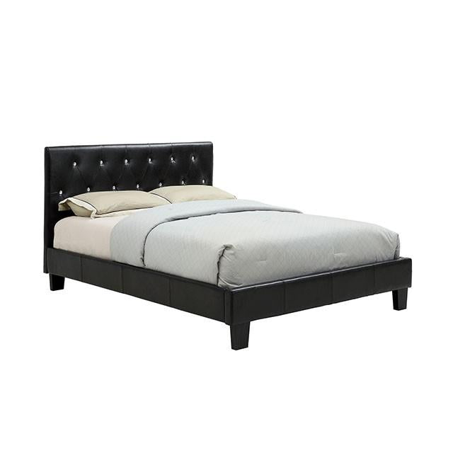 Velen Black Cal.King, E.King, Full, & Twin Bed Black & White - U&U Home Budget Furniture (Carteret, NJ)