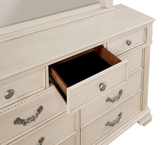 Pamphilos 4 & 5 Piece Queen Bedroom Set Gray & White - U&U Home Budget Furniture (Carteret, NJ)