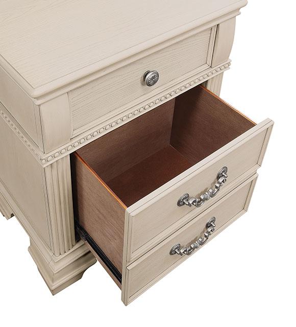 Pamphilos 4 & 5 Piece Queen Bedroom Set Gray & White - U&U Home Budget Furniture (Carteret, NJ)