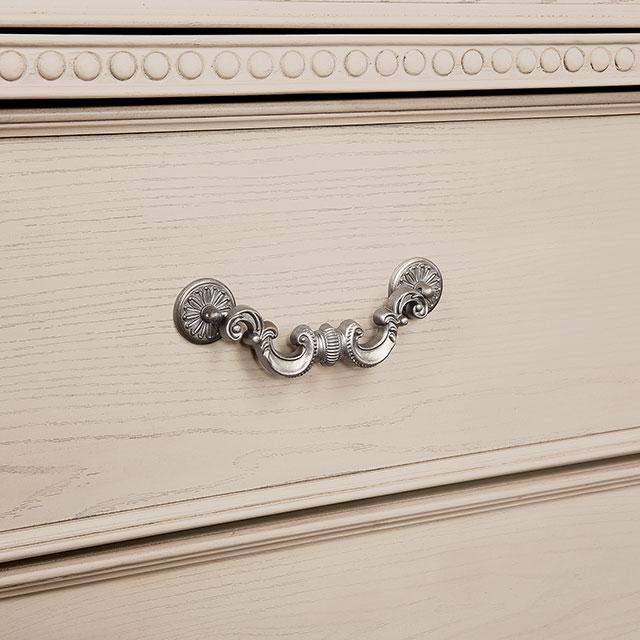 Pamphilos 4 & 5 Piece Queen Bedroom Set Gray & White - U&U Home Budget Furniture (Carteret, NJ)