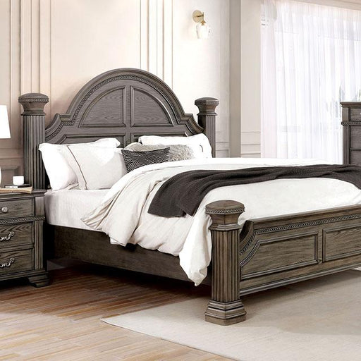 Pamphilos 4 & 5 Piece Queen Bedroom Set Gray & White - U&U Home Budget Furniture (Carteret, NJ)