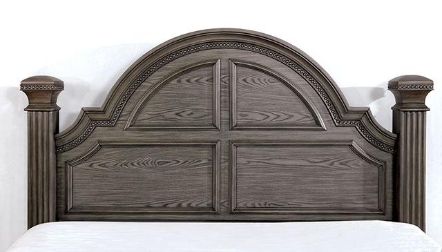 Pamphilos 4 & 5 Piece Queen Bedroom Set Gray & White - U&U Home Budget Furniture (Carteret, NJ)