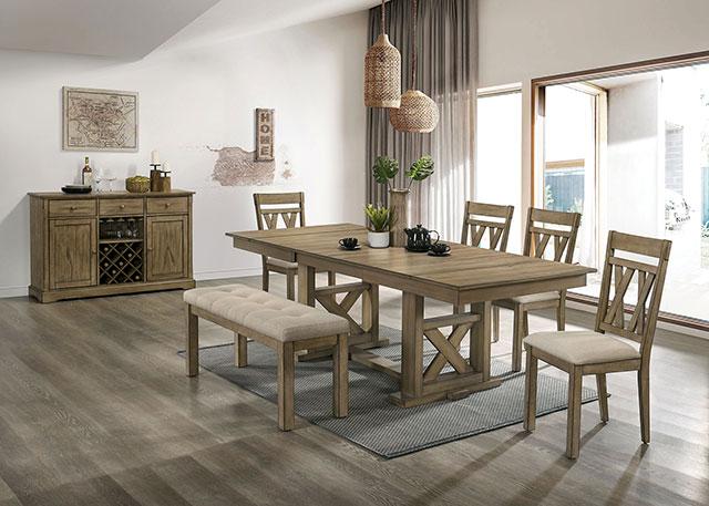 TEMPLEMORE Bench, Light Brown/Beige - U&U Home Budget Furniture (Carteret, NJ)