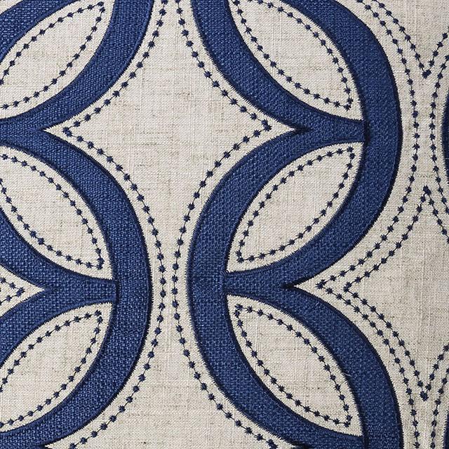 Teri Natural/Indigo 20" X 20" Pillow, Natural & Indigo (2/CTN) - U&U Home Budget Furniture (Carteret, NJ)