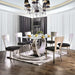 NOVA Silver/Black Dining Table - U&U Home Budget Furniture (Carteret, NJ)