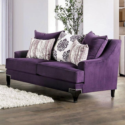 Sisseton Purple Love Seat - U&U Home Budget Furniture (Carteret, NJ)