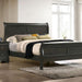 Louis Philippe E.King Bed Black, Cherry, & Gray - U&U Home Budget Furniture (Carteret, NJ)