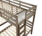 HORTENSE Triple Twin Bunk Bed, W. Gray - U&U Home Budget Furniture (Carteret, NJ)