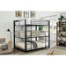 Olga I Antique Black Full/Full Bunk Bed - U&U Home Budget Furniture (Carteret, NJ)