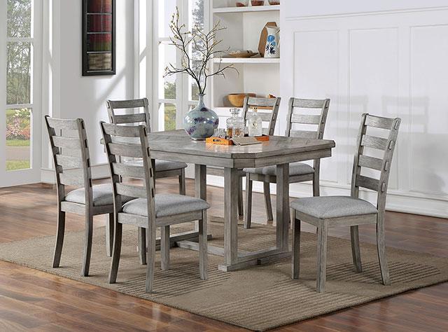 LAQUILA Dining Table, Gray - U&U Home Budget Furniture (Carteret, NJ)