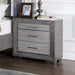 RAIDEN Night Stand w/ USB, Gray - U&U Home Budget Furniture (Carteret, NJ)