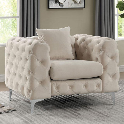SAPPHIRA Chair, Beige - U&U Home Budget Furniture (Carteret, NJ)