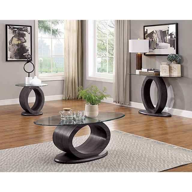 Lodia Gray Sofa Table - U&U Home Budget Furniture (Carteret, NJ)