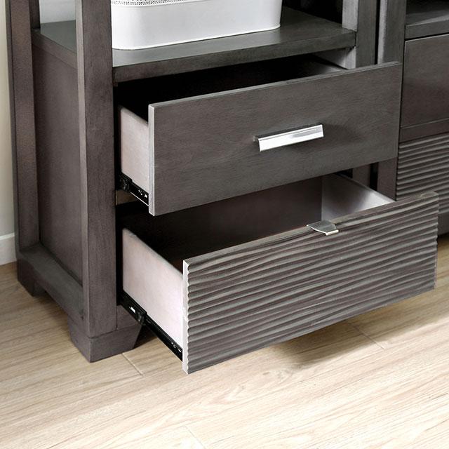 Tienen Gray Pier Cabinet - U&U Home Budget Furniture (Carteret, NJ)