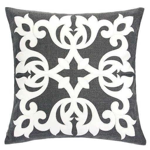 Trudy Gray 20" X 20" Pillow, Gray - U&U Home Budget Furniture (Carteret, NJ)