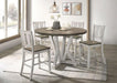 DAKOTA Counter Ht. Table, A. White/Ash Brown - U&U Home Budget Furniture (Carteret, NJ)