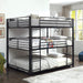 Olga I Antique Black Full/Full Bunk Bed - U&U Home Budget Furniture (Carteret, NJ)