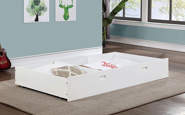 PRIAM Trundle/Drawers, White/Gray - U&U Home Budget Furniture (Carteret, NJ)