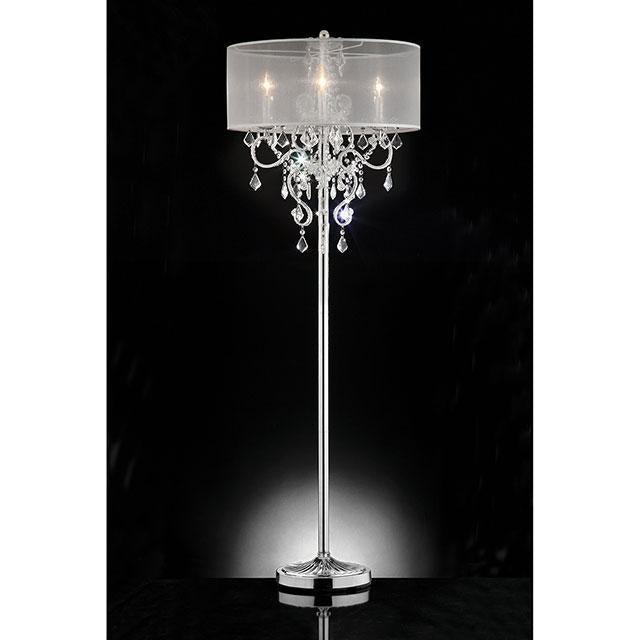 Rigel Silver 63"H Floor Lamp - U&U Home Budget Furniture (Carteret, NJ)
