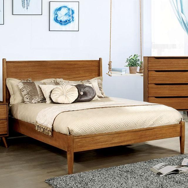 LENNART I Gray & Oak Full Twin Bed - U&U Home Budget Furniture (Carteret, NJ)