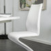 Midvale White/Chrome Side Chair (2/CTN) - U&U Home Budget Furniture (Carteret, NJ)