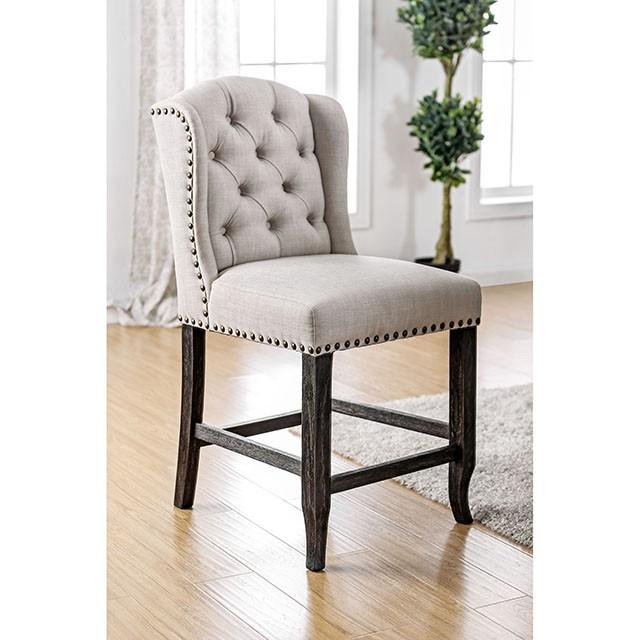 SANIA Counter Ht. Wingback Chair (2/CTN) - U&U Home Budget Furniture (Carteret, NJ)