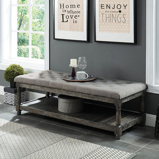 Tanya Gray Bench - U&U Home Budget Furniture (Carteret, NJ)