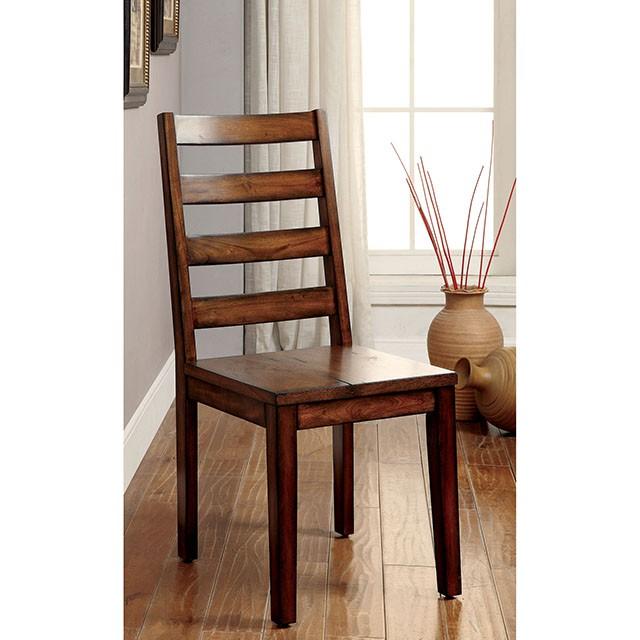MADDISON Tobacco Oak Side Chair (2/CTN) - U&U Home Budget Furniture (Carteret, NJ)