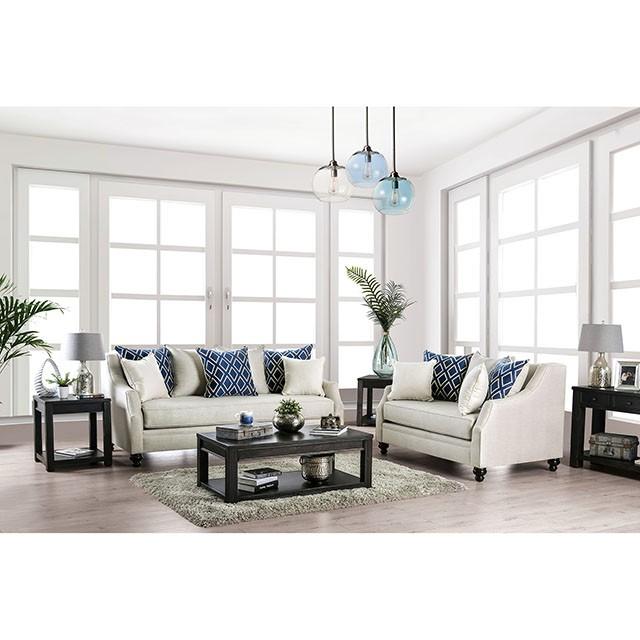 Nefyn Ivory Sofa - U&U Home Budget Furniture (Carteret, NJ)
