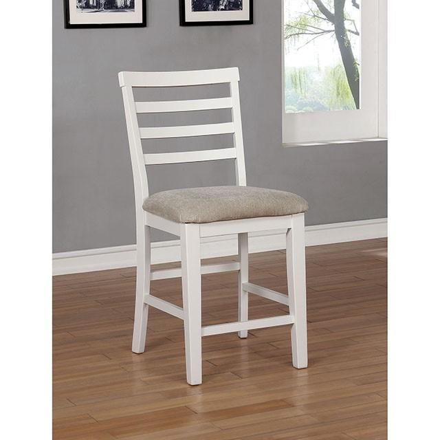 Kiana White Counter Ht. Side Chair (2/CTN) - U&U Home Budget Furniture (Carteret, NJ)