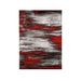 Sivas Gray/Red 5' X 8' Area Rug - U&U Home Budget Furniture (Carteret, NJ)