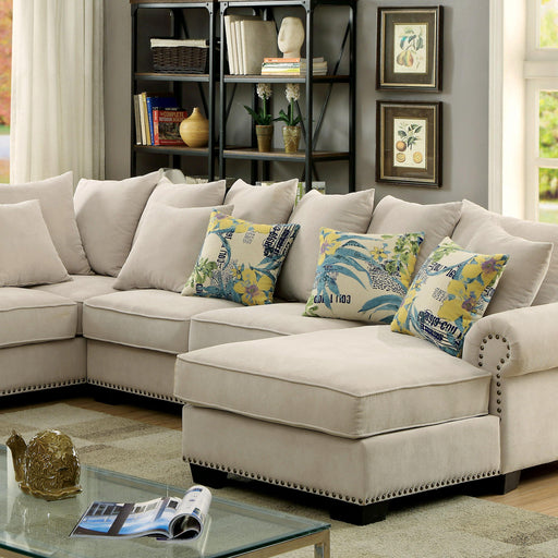SKYLER Beige Sectional - U&U Home Budget Furniture (Carteret, NJ)