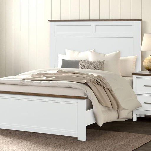 Pinetop Twin & Full Bed White & Blue - U&U Home Budget Furniture (Carteret, NJ)