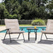 Bastia 3 Pc. Conversation Set Teal & Beige - U&U Home Budget Furniture (Carteret, NJ)